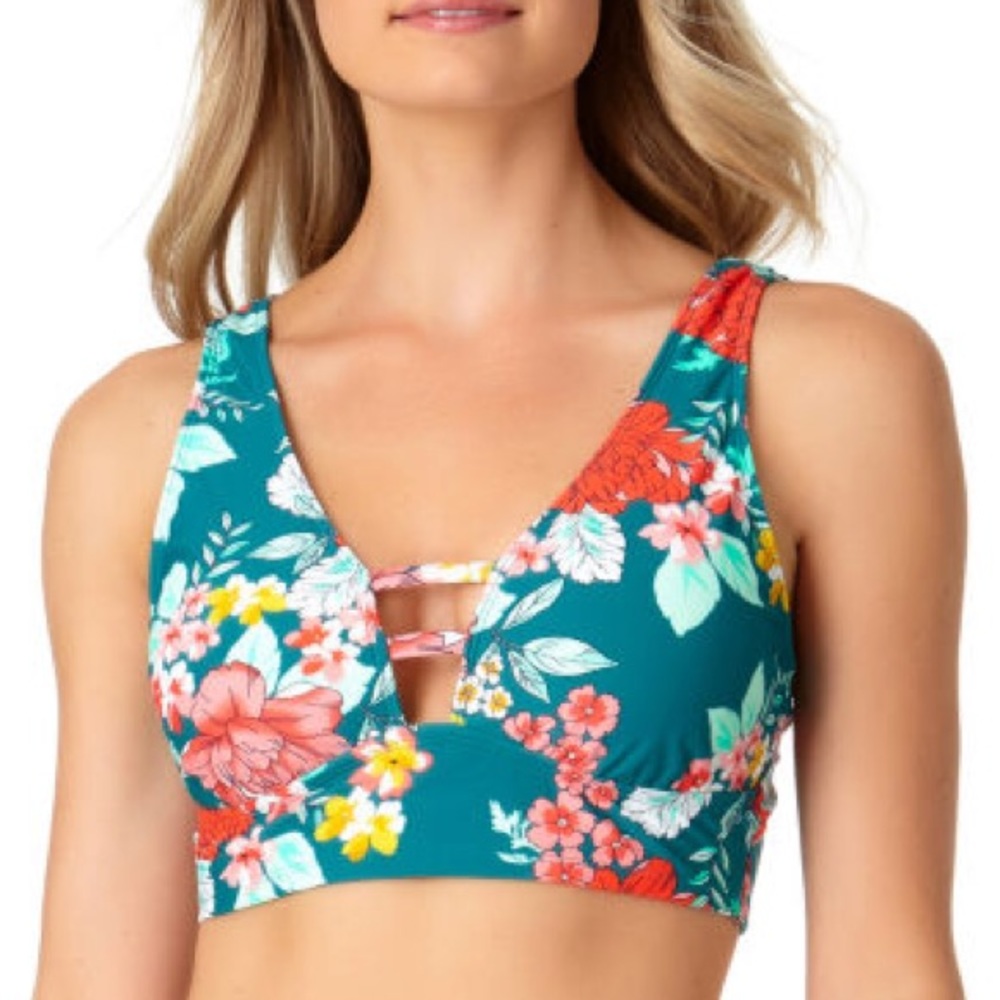 A.N.A Multicolor Floral Midkini Bikini Top